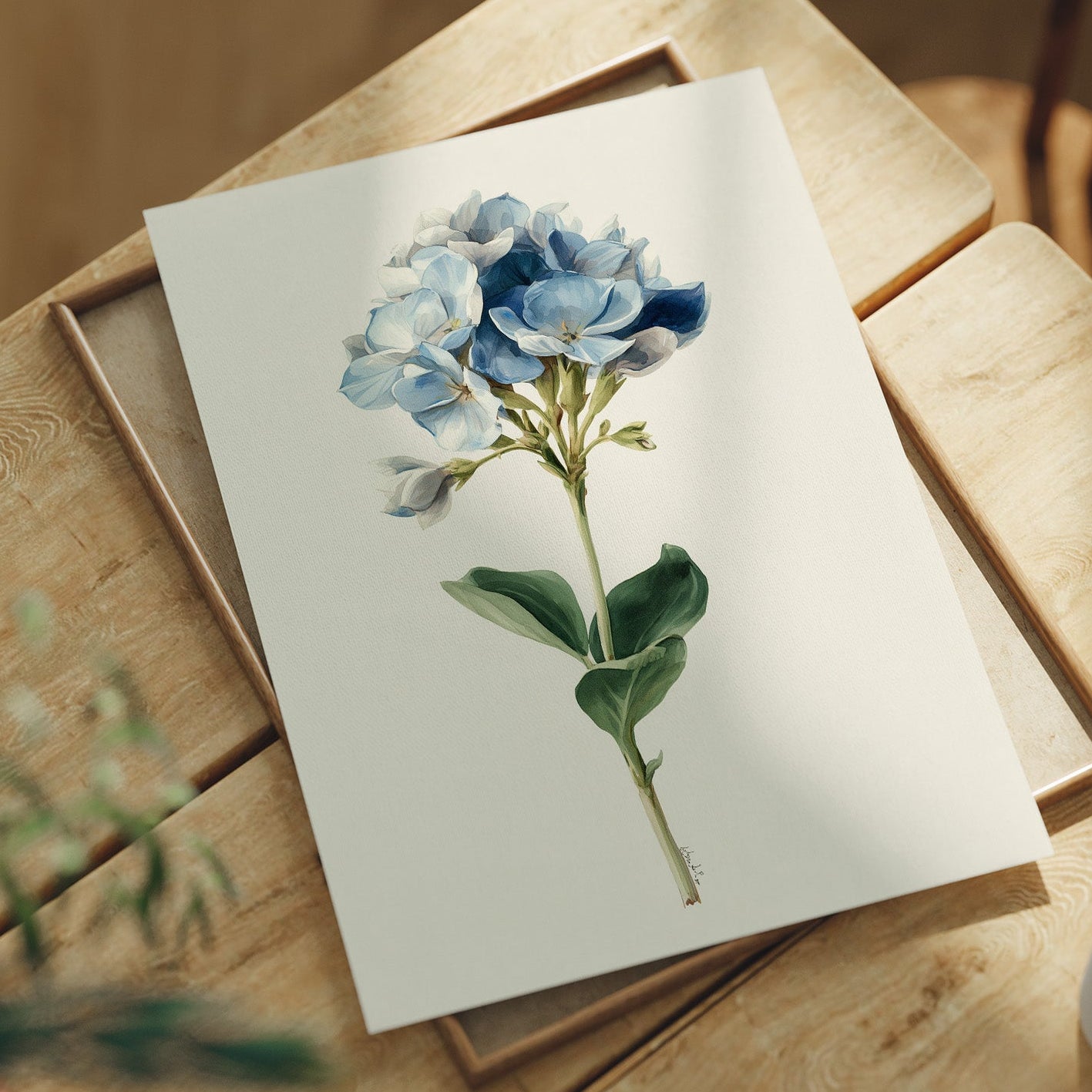 Azure Whispers in Botanical Elegance