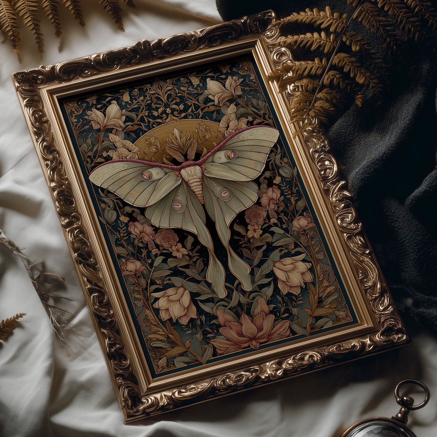 Nocturnal Symmetry: Art Nouveau Moth
