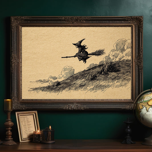 Midnight Flight Over Hillside Clouds