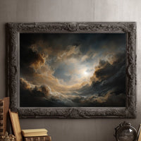 Borrowed Light Between Storm Clouds