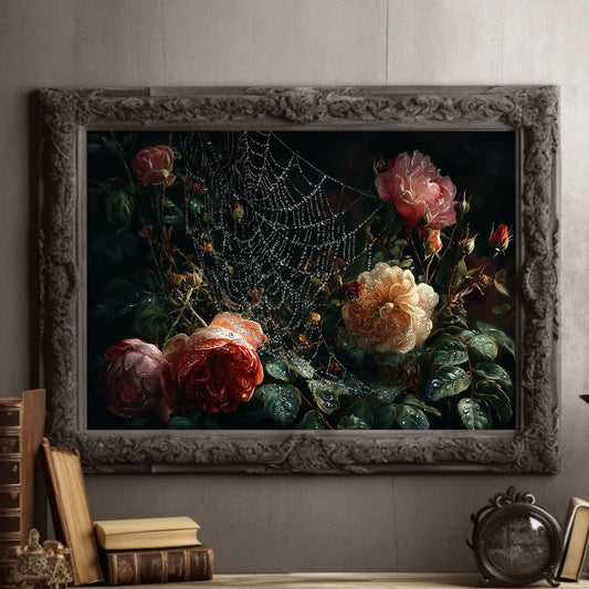 Roses Caught In Morning Dew