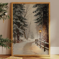 Lantern's Promise on Winter's Path