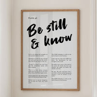 Sacred Stillness: Psalm 46 Typography