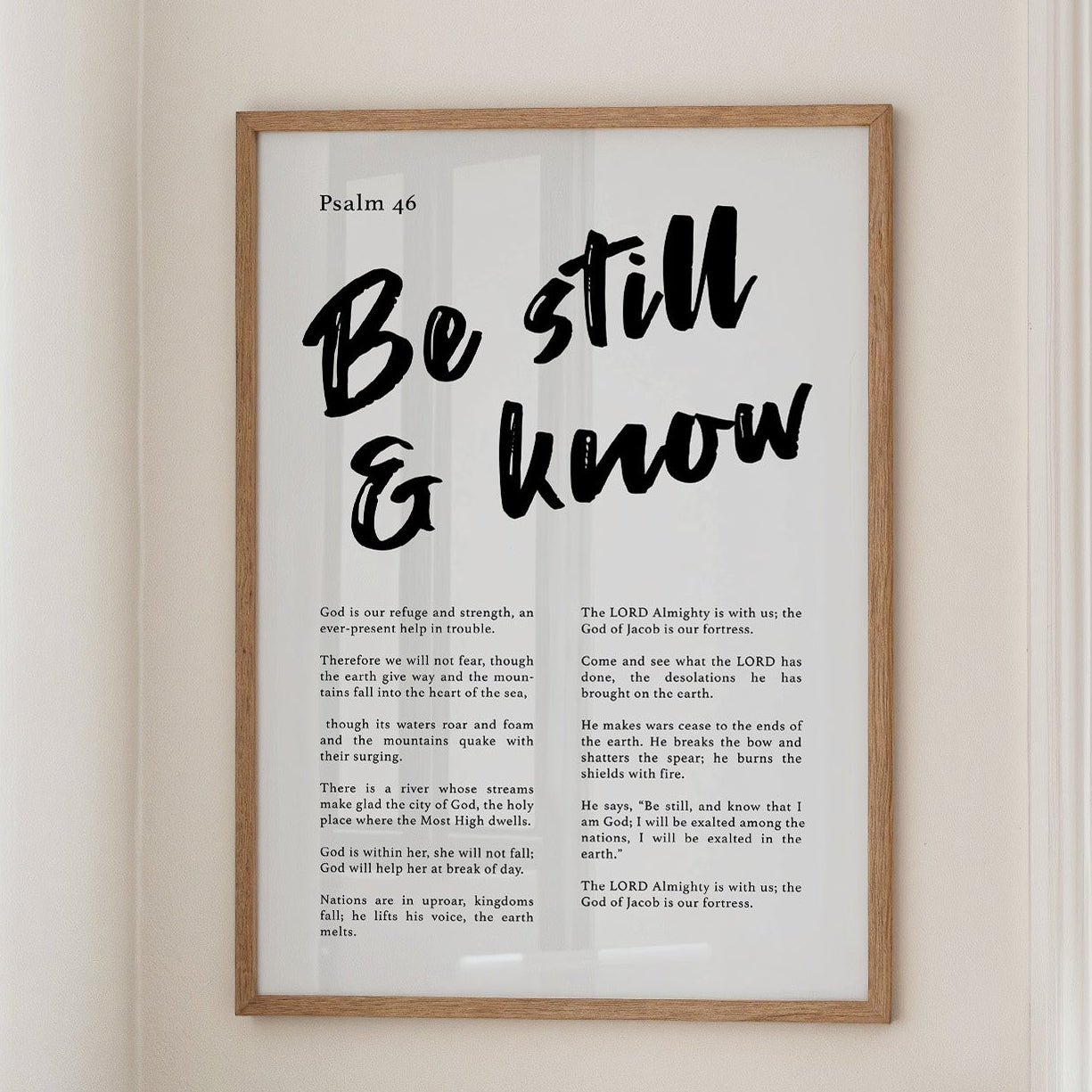Sacred Stillness: Psalm 46 Typography