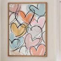 Pastel Hearts in Spontaneous Symphony