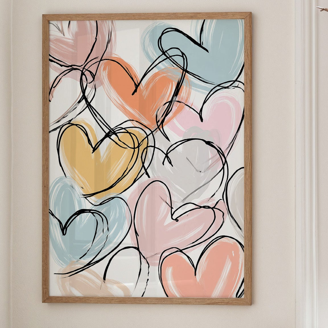 Pastel Hearts in Spontaneous Symphony