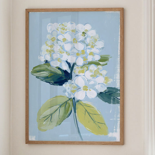Hydrangea Against Sky Blue