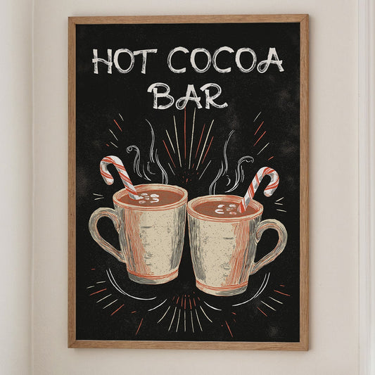 Chalkboard Comfort: Steaming Mugs Await
