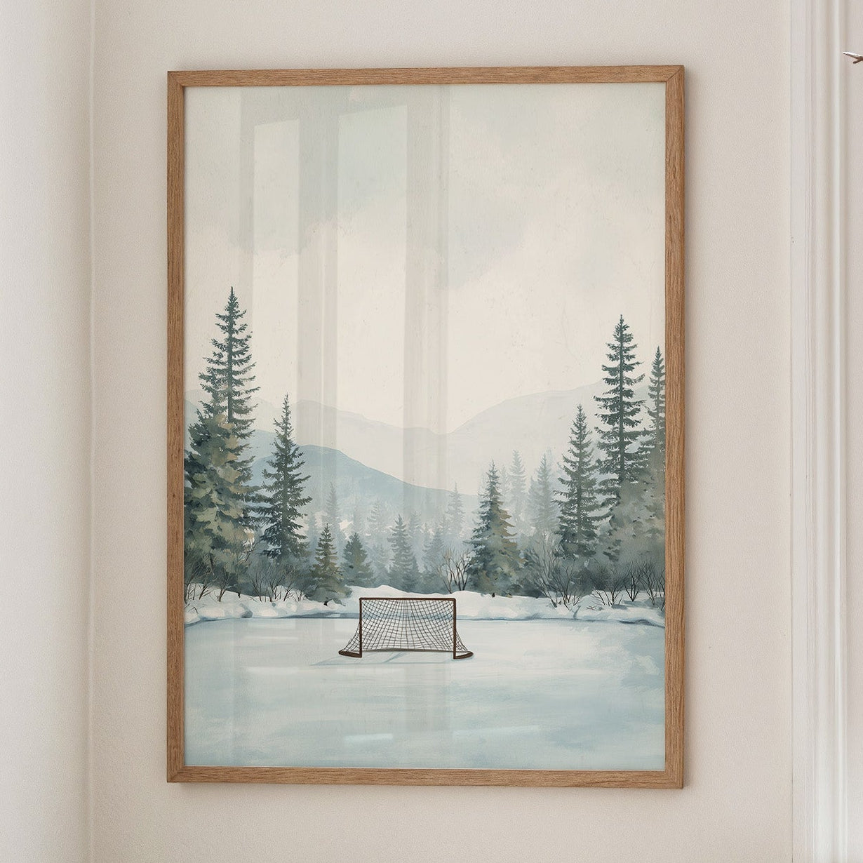 Winter's Silent Arena: Pond Hockey Dreams