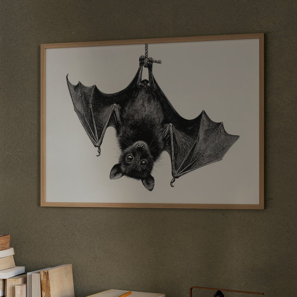 Nocturnal Scholar Hangs Between Pages