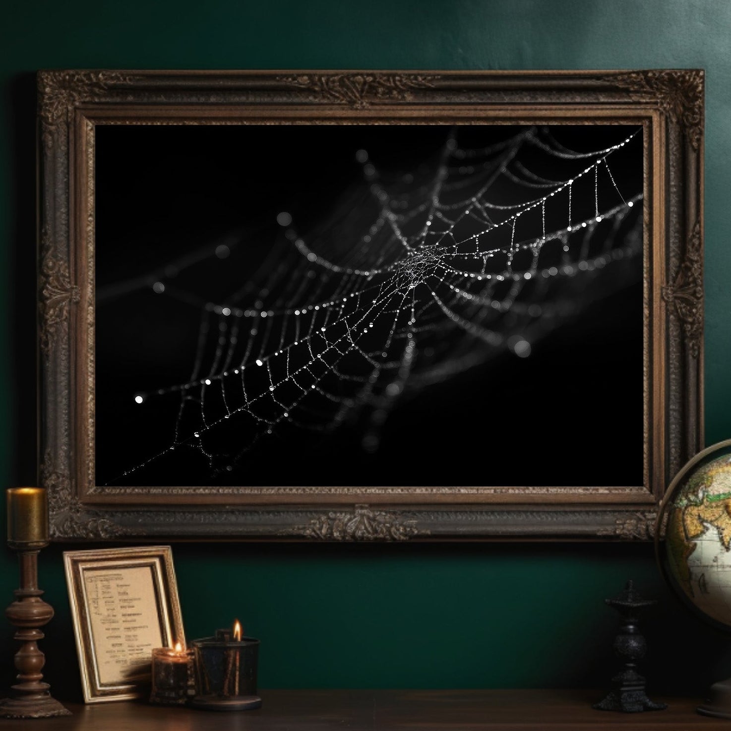 Dew Caught In Midnight Threads