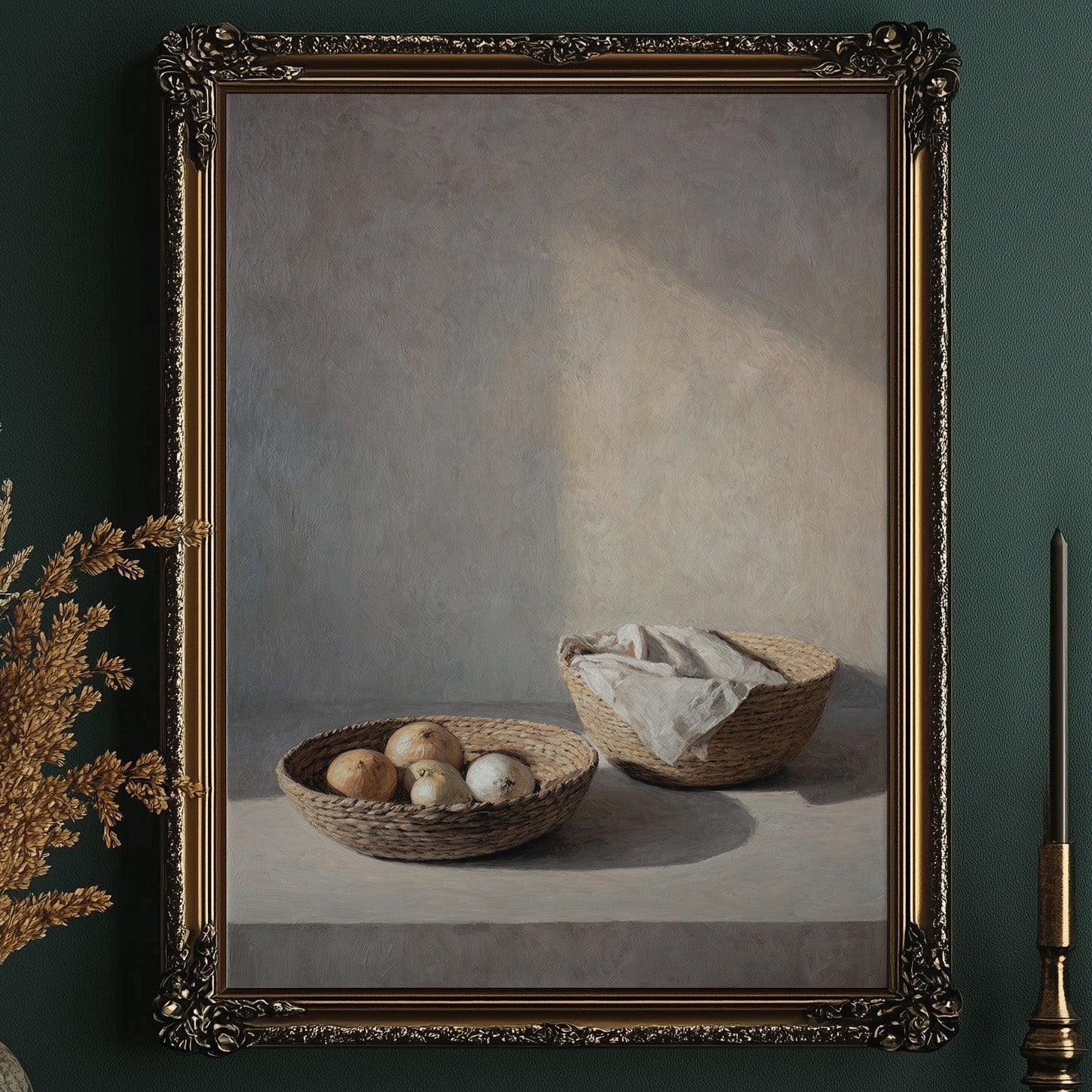 Rustic Simplicity: Onions and Linen