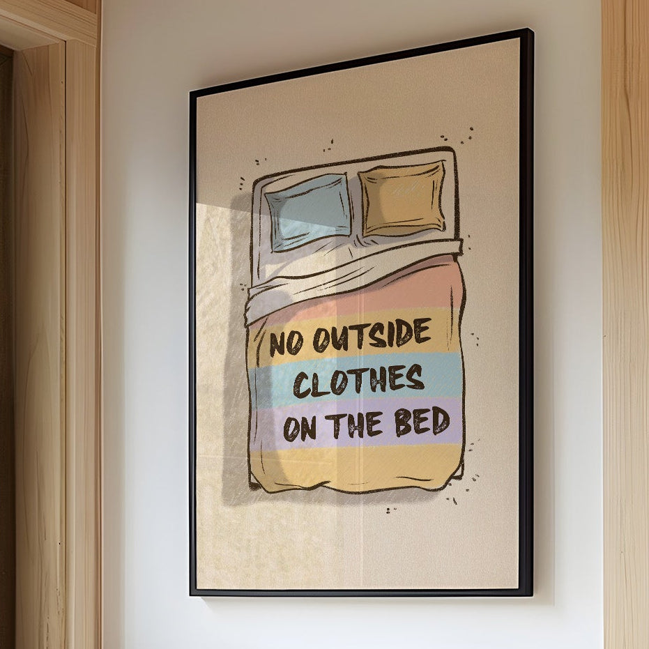 Bedroom Rules in Pastel Stripes