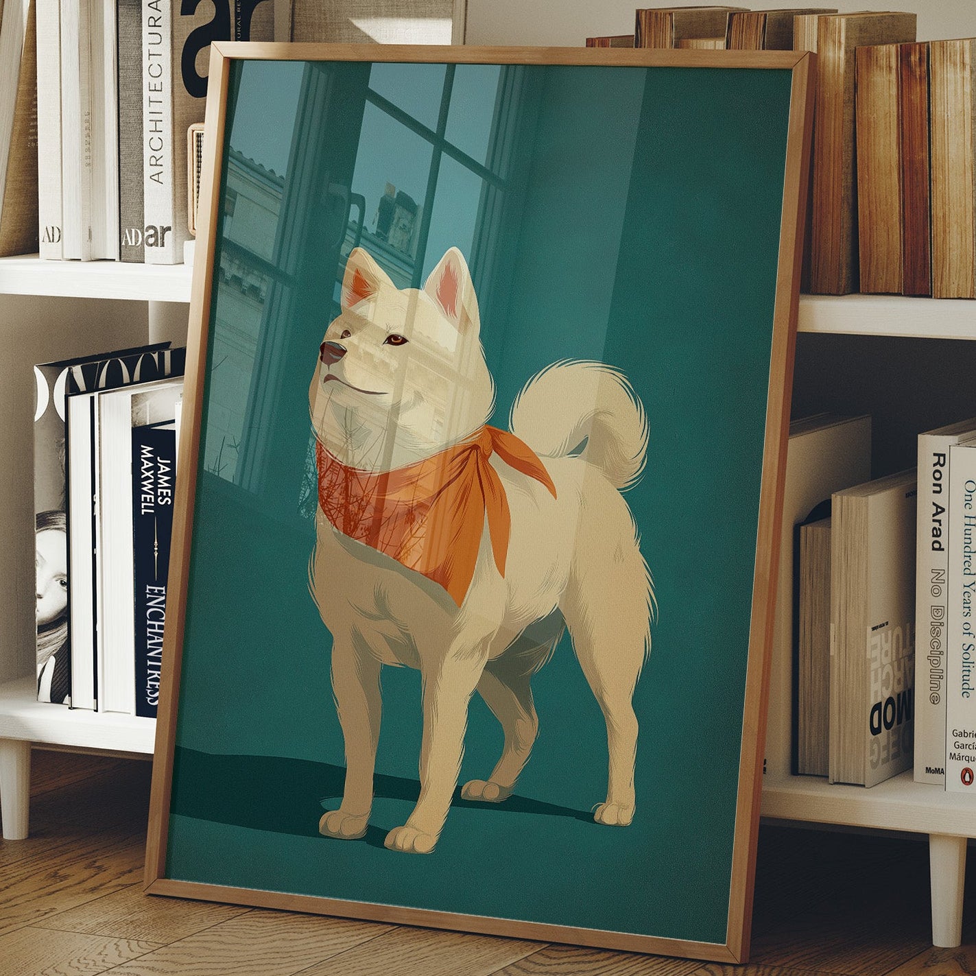 Loyal Companion in Teal and Tangerine