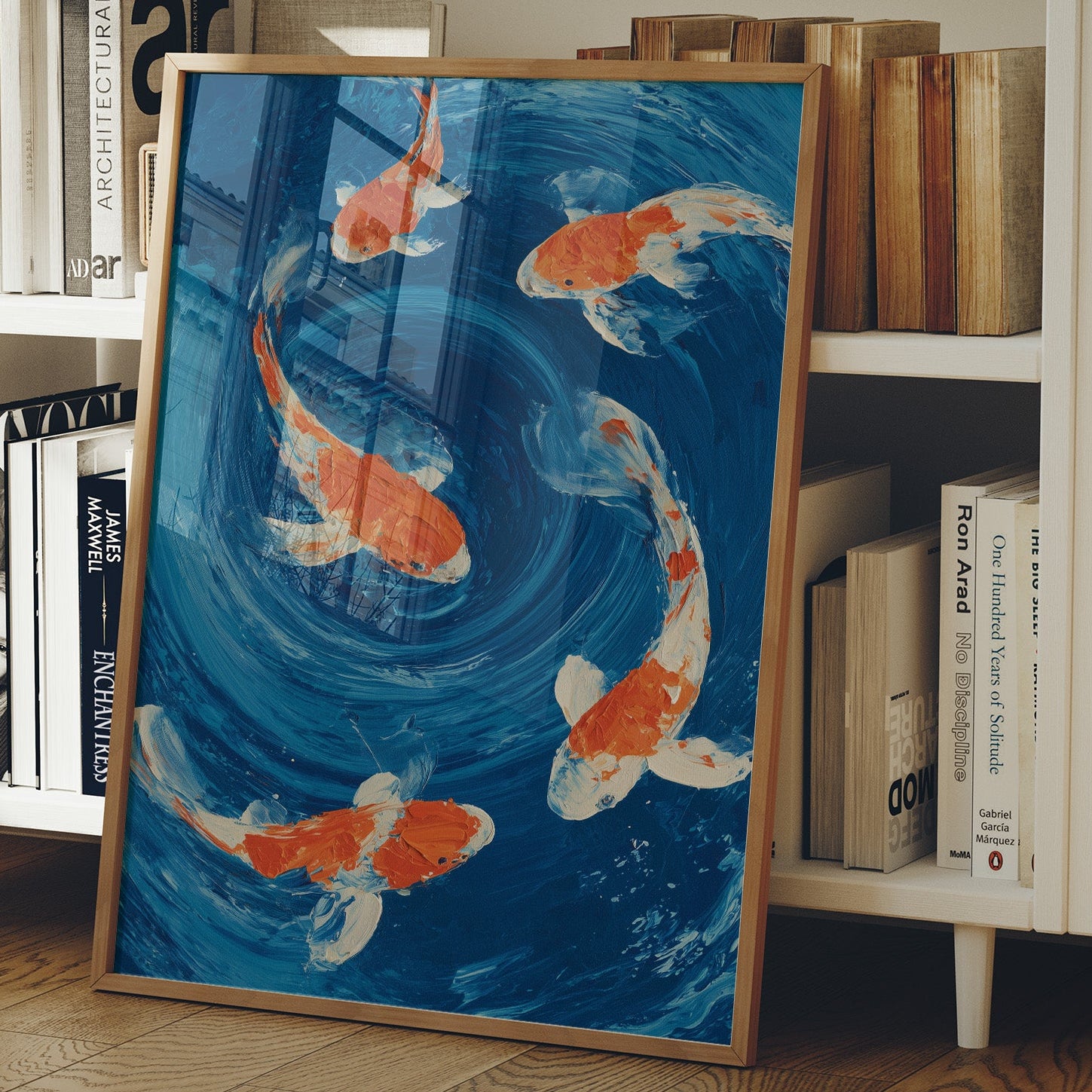 Vermillion Dancers in Azure Whirlpool
