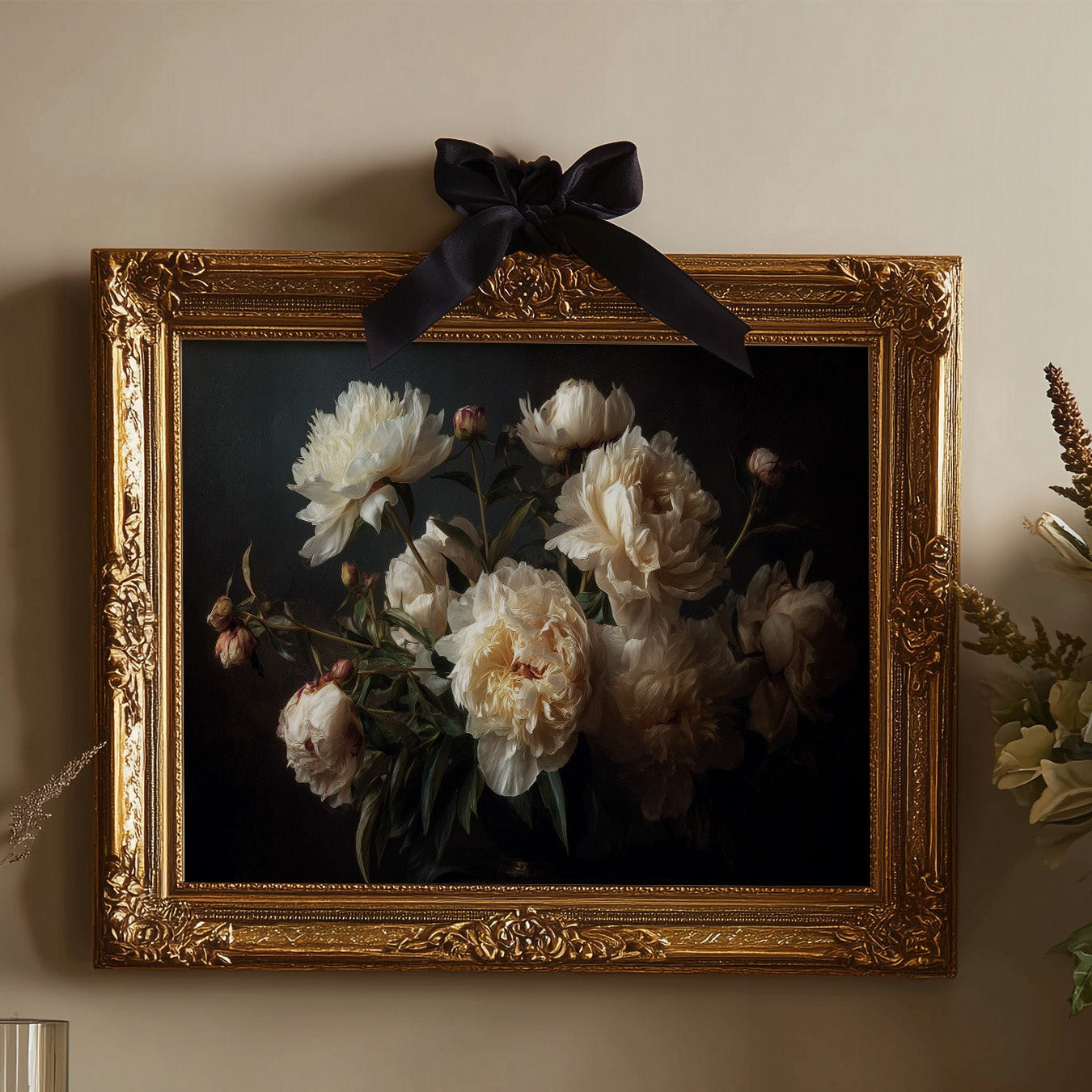 Peonies Among Literary Treasures