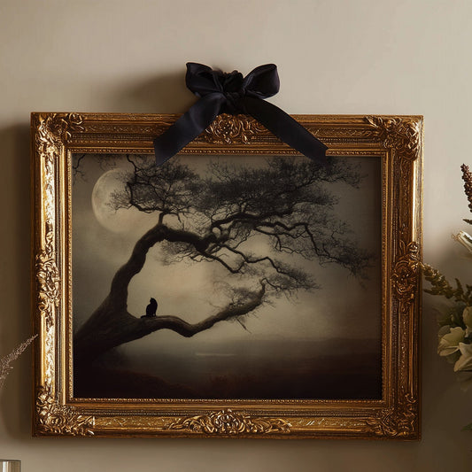 Ancient Oak Meets Moonlit Solitude