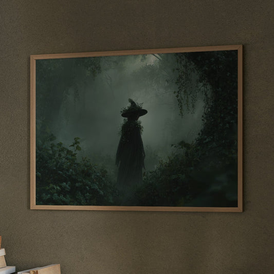 Mist Wanderer Among Ancient Trees