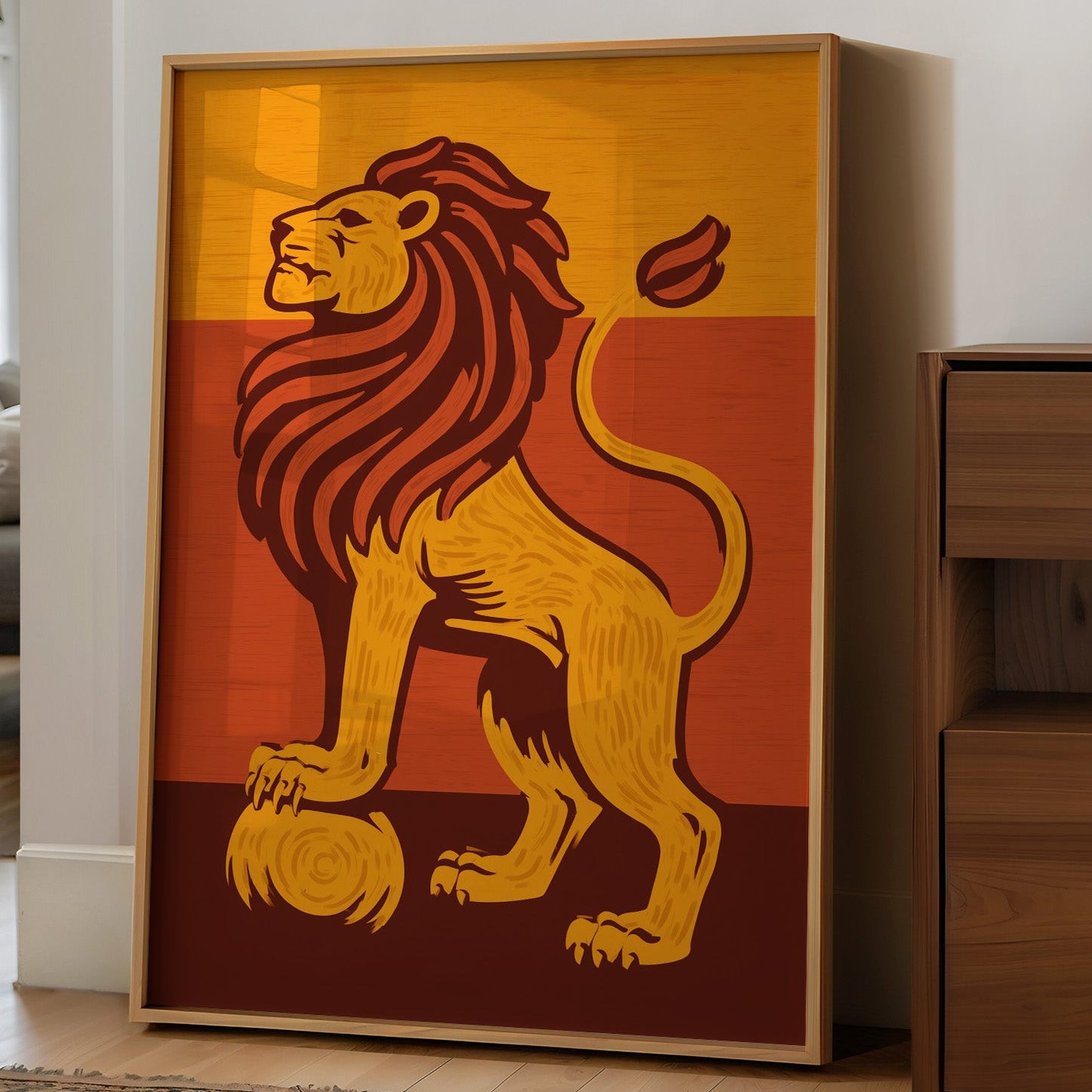Regal Guardian in Amber Sunset