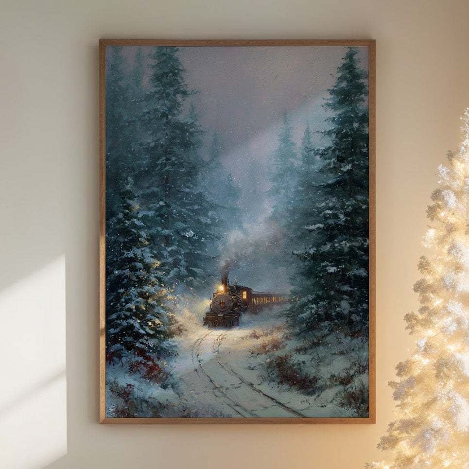 Winter's Passage: Iron Journey Through Silent Pines
