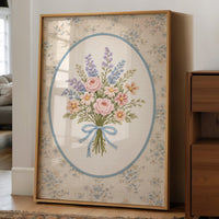 Pastoral Bouquet in Delicate Stitches
