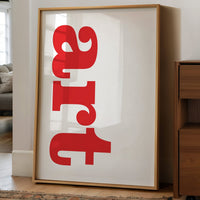 Art Crimson Typography: Vertical Declarations