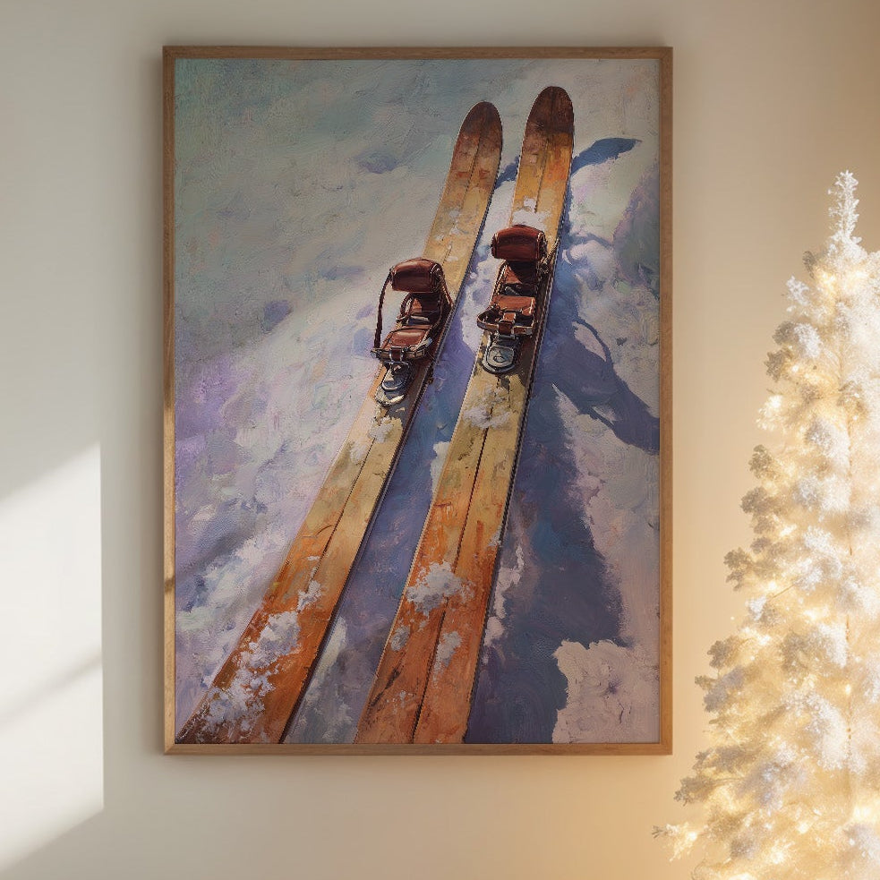 Vintage Wooden Slats Await Winter's Descent