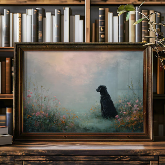 Faithful Companion In Misty Meadow