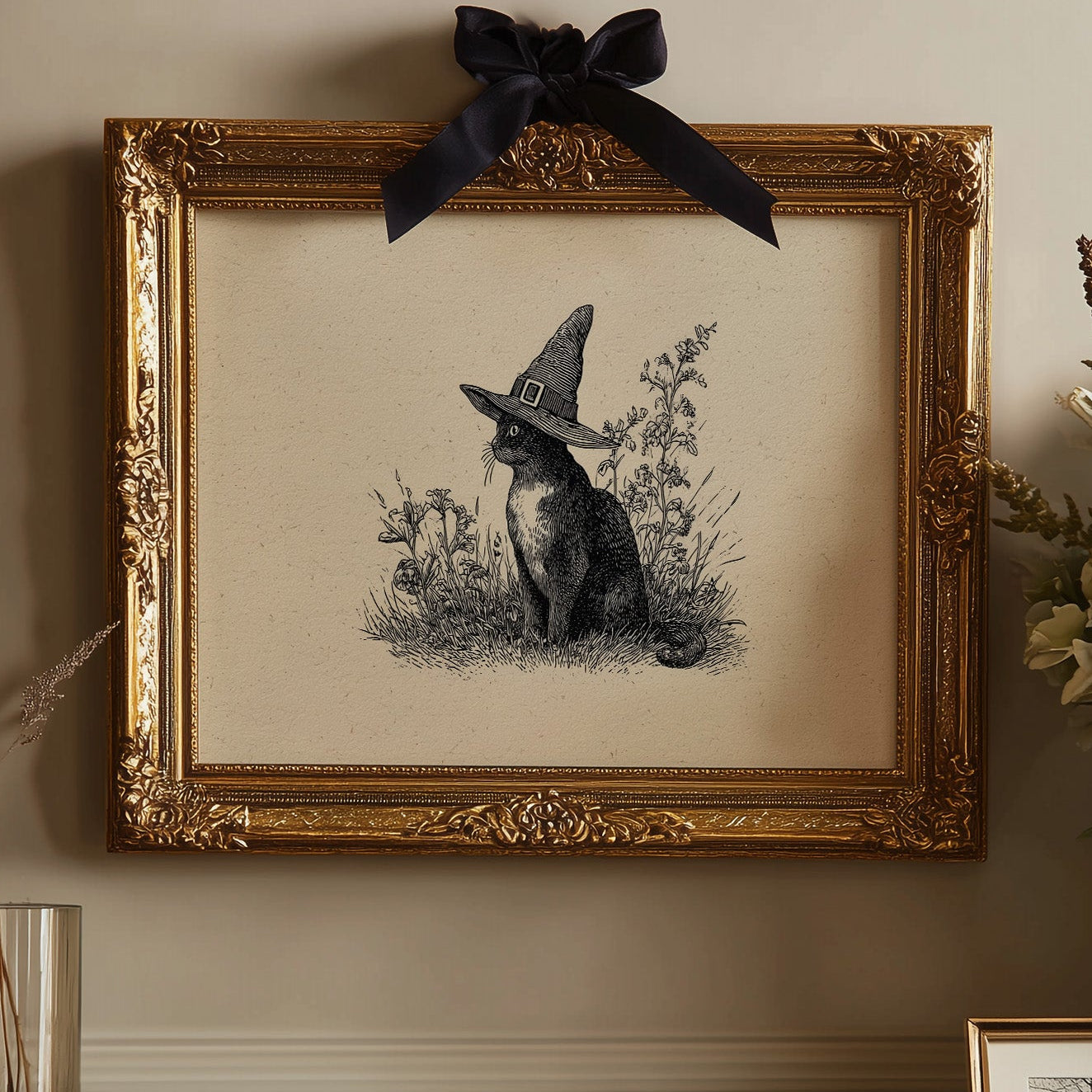 Feline Sorcery Among Meadow Herbs