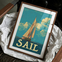 Voyage Beyond Words: Vintage Maritime Poster