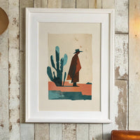 Desert Wanderer in Teal and Rust