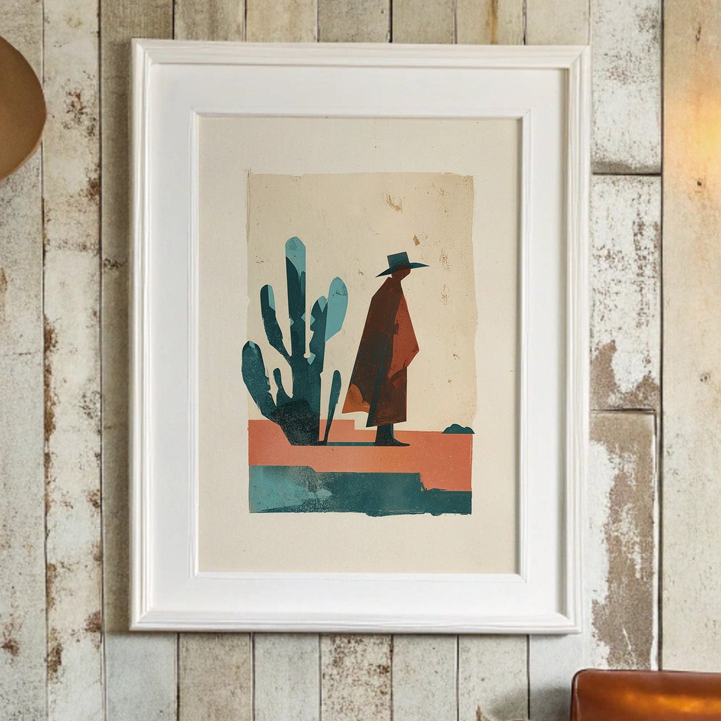 Desert Wanderer in Teal and Rust