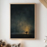 Solitary Journey Through Celestial Mist