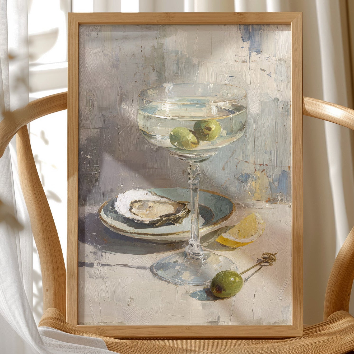 Crystalline Elegance: Martini with Oyster