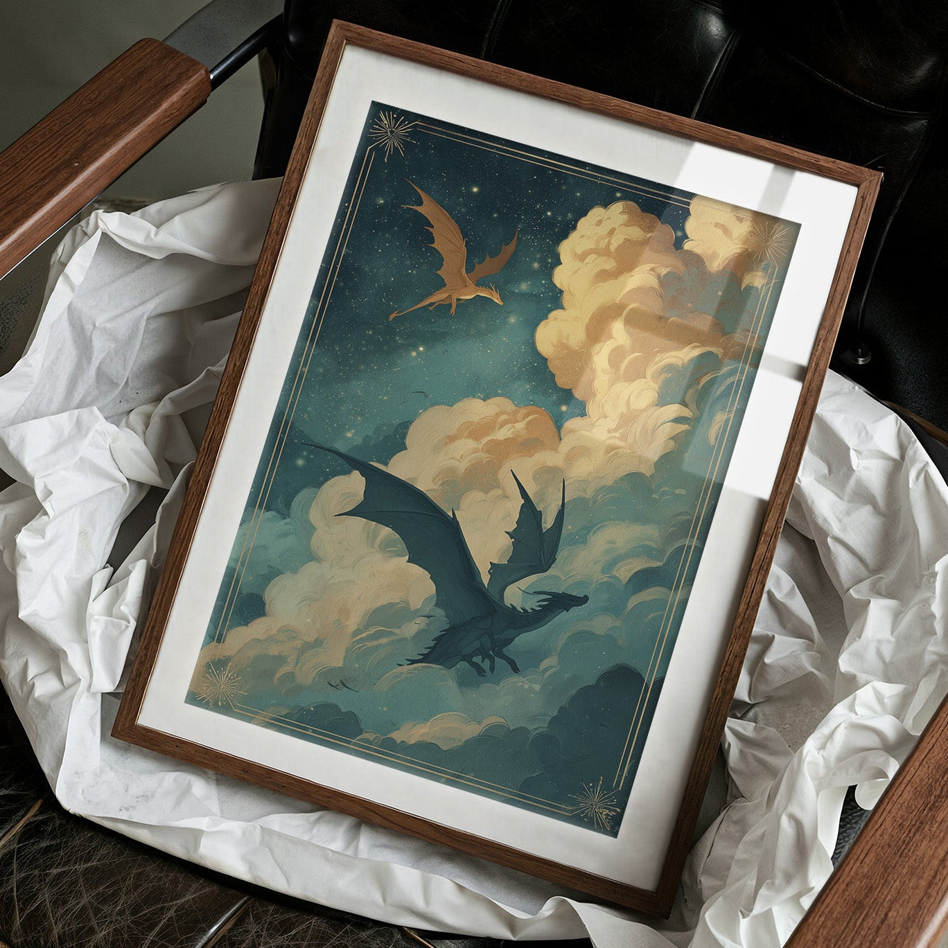 Celestial Dragons Dance Among Twilight Clouds