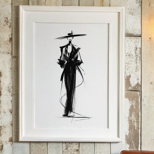 Elegant Silhouette in Ink