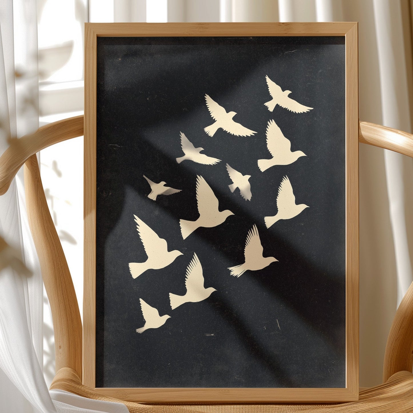 Ivory Wings Against Midnight Sky
