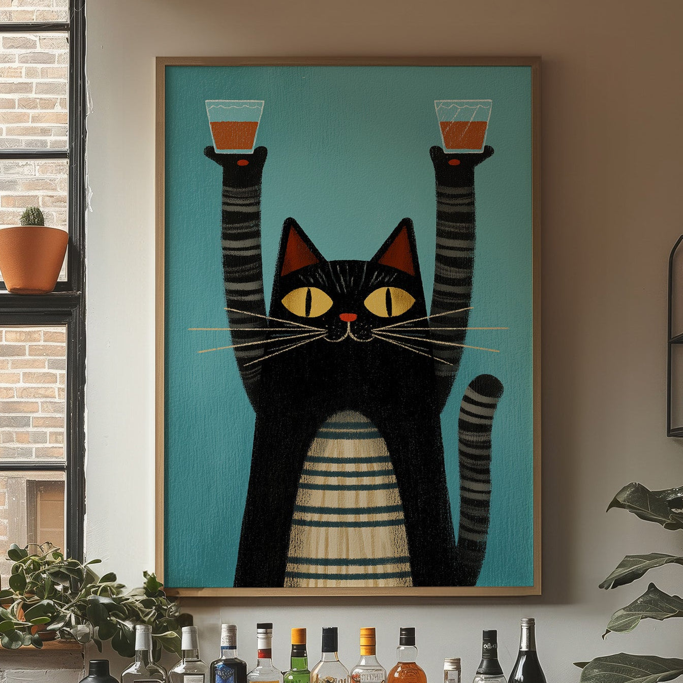 Feline Festivities: A Toast to Mischief