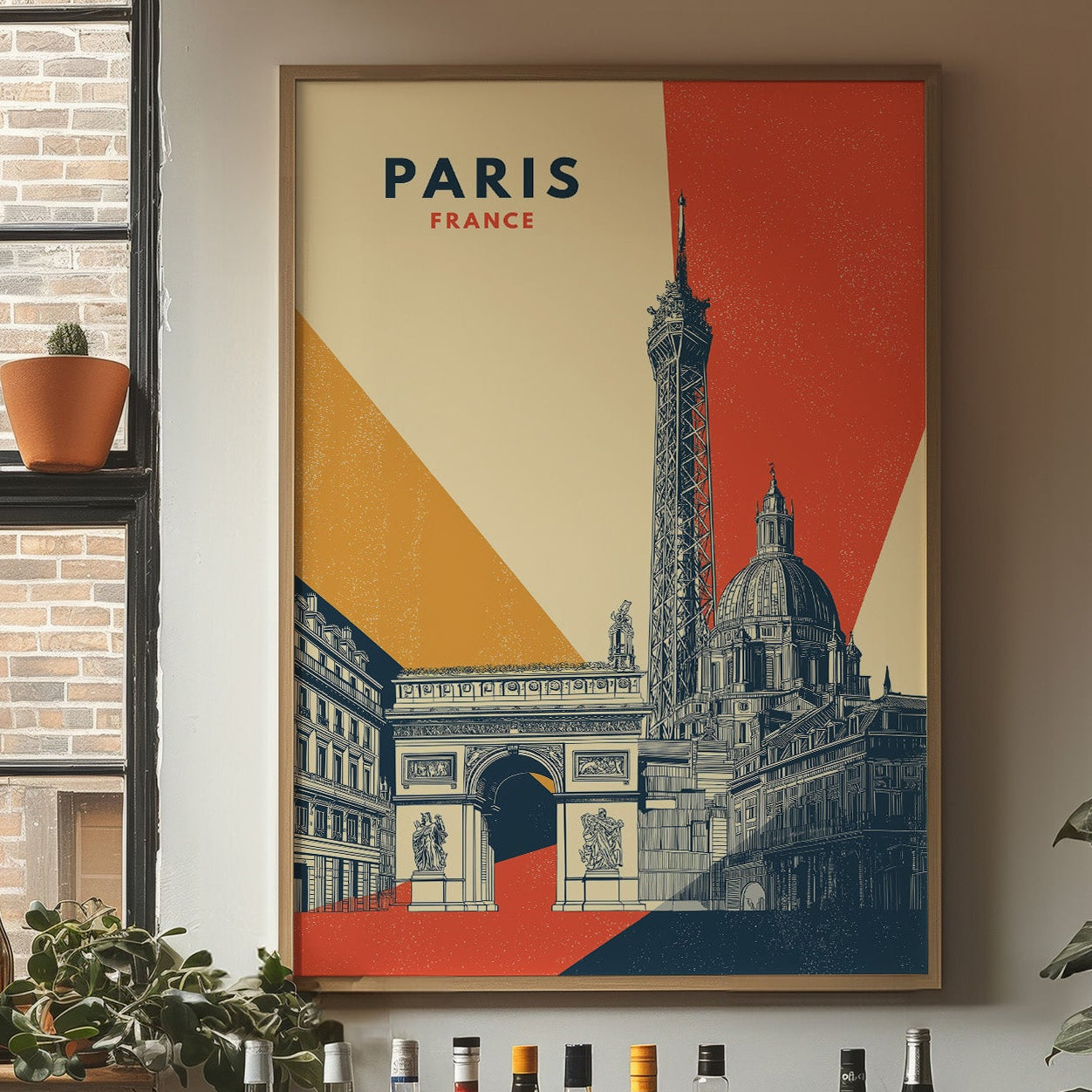 Geometric Homage to Parisian Icons