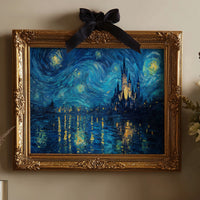 Castle Dreams Under Swirling Skies