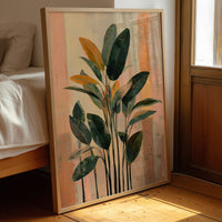 Tropical Whispers in Coral Sunset