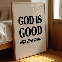 God is Good Affirmation in Bold Typography