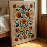 Symmetrical Garden: Autumn's Folk Tapestry