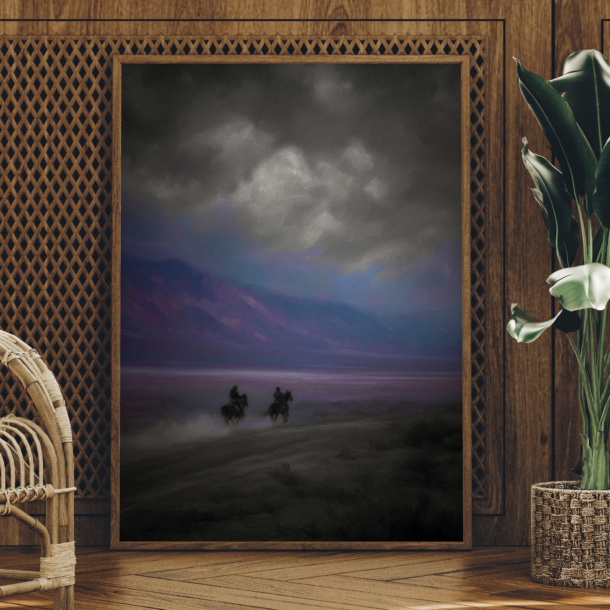 Twilight Riders Beneath Stormy Skies