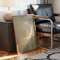 Crescent Moon Bathes In Golden Mist