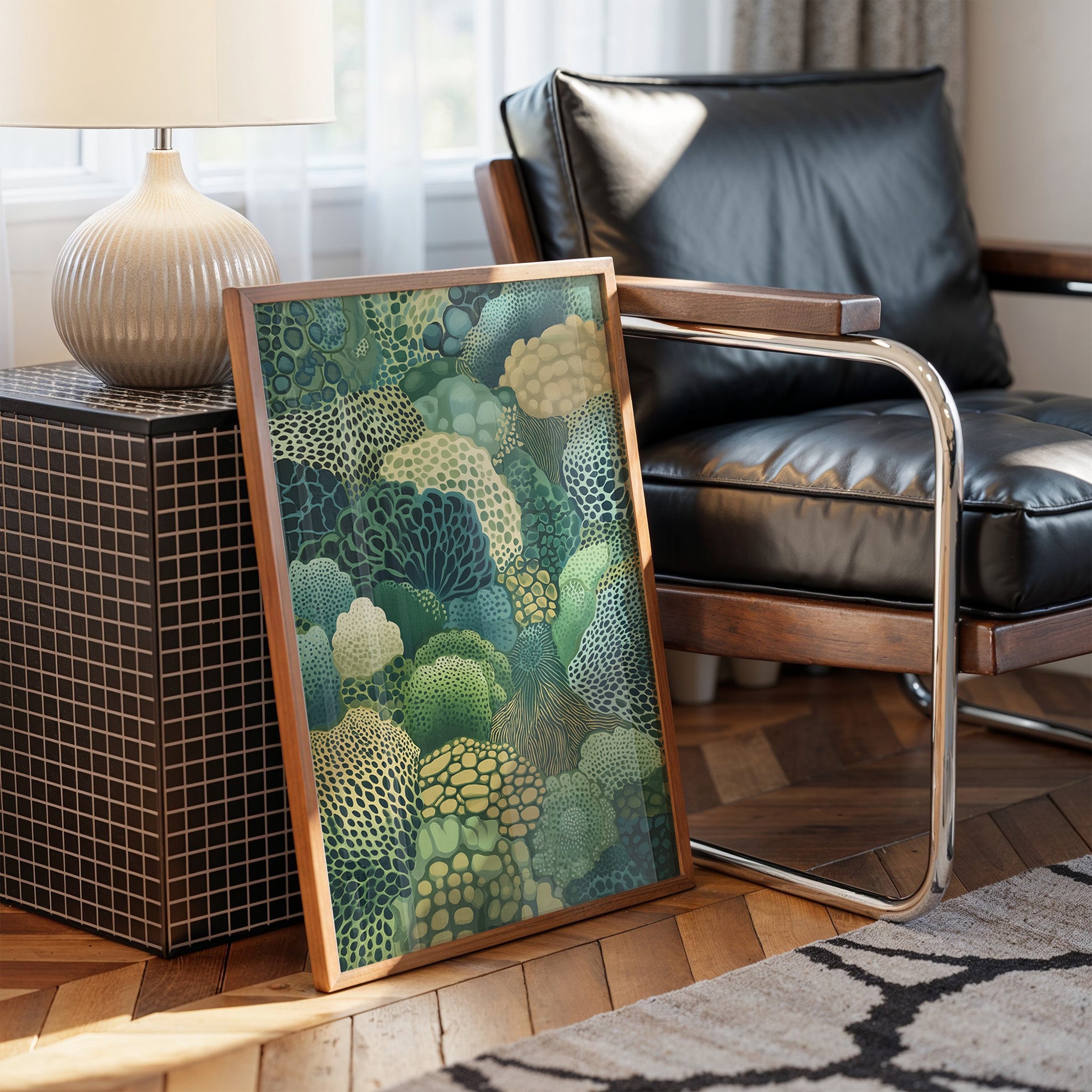 Ocean Forest Blooms In Jade