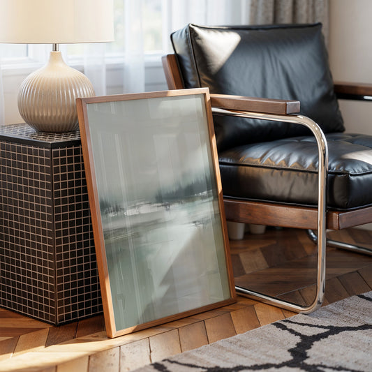 Misty Lake Finds Morning Silence