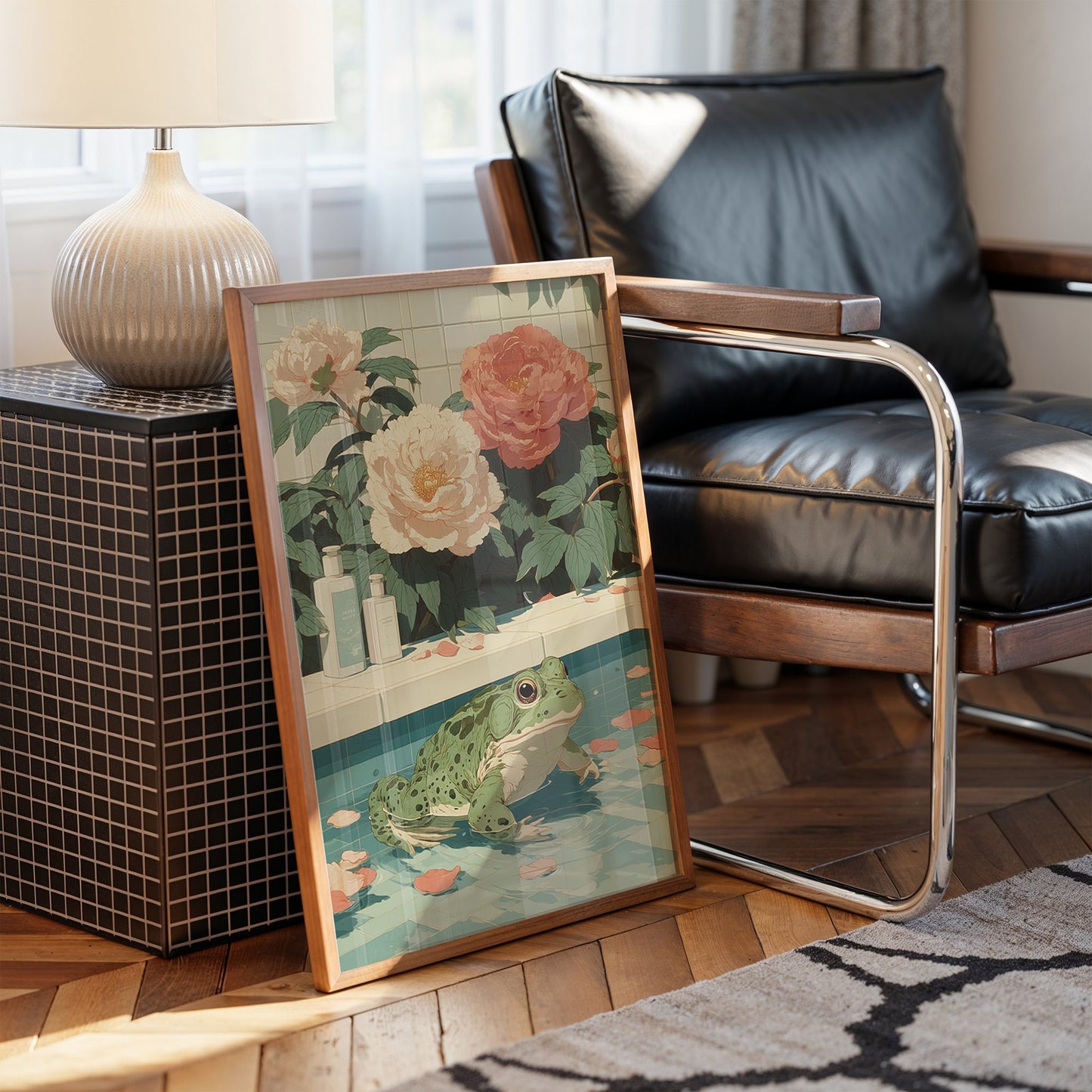 Frog Prince Meets Garden Peonies