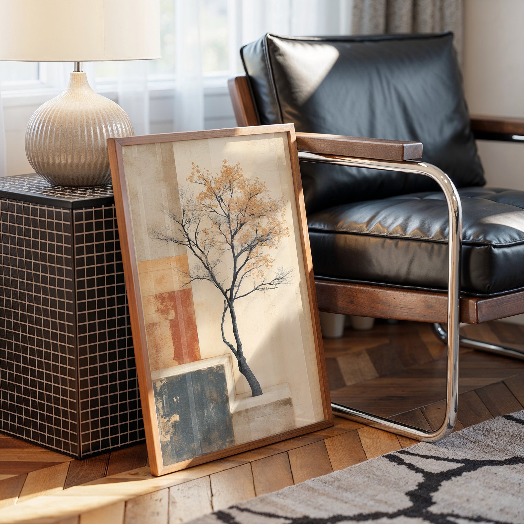 Solitary Tree Finds Golden Peace