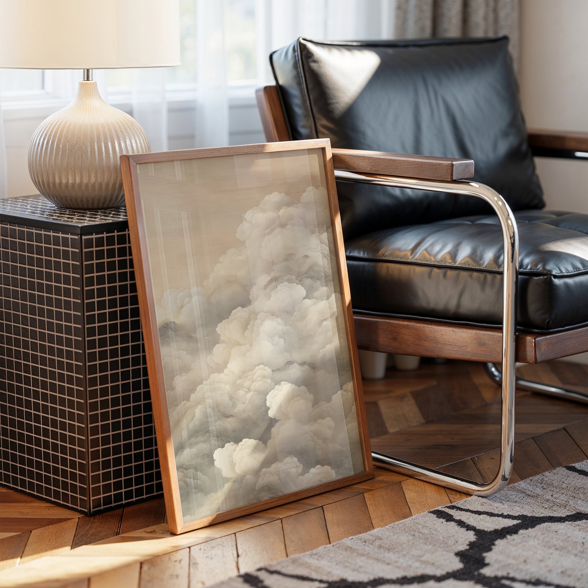 Clouds Rest Against Library Windows